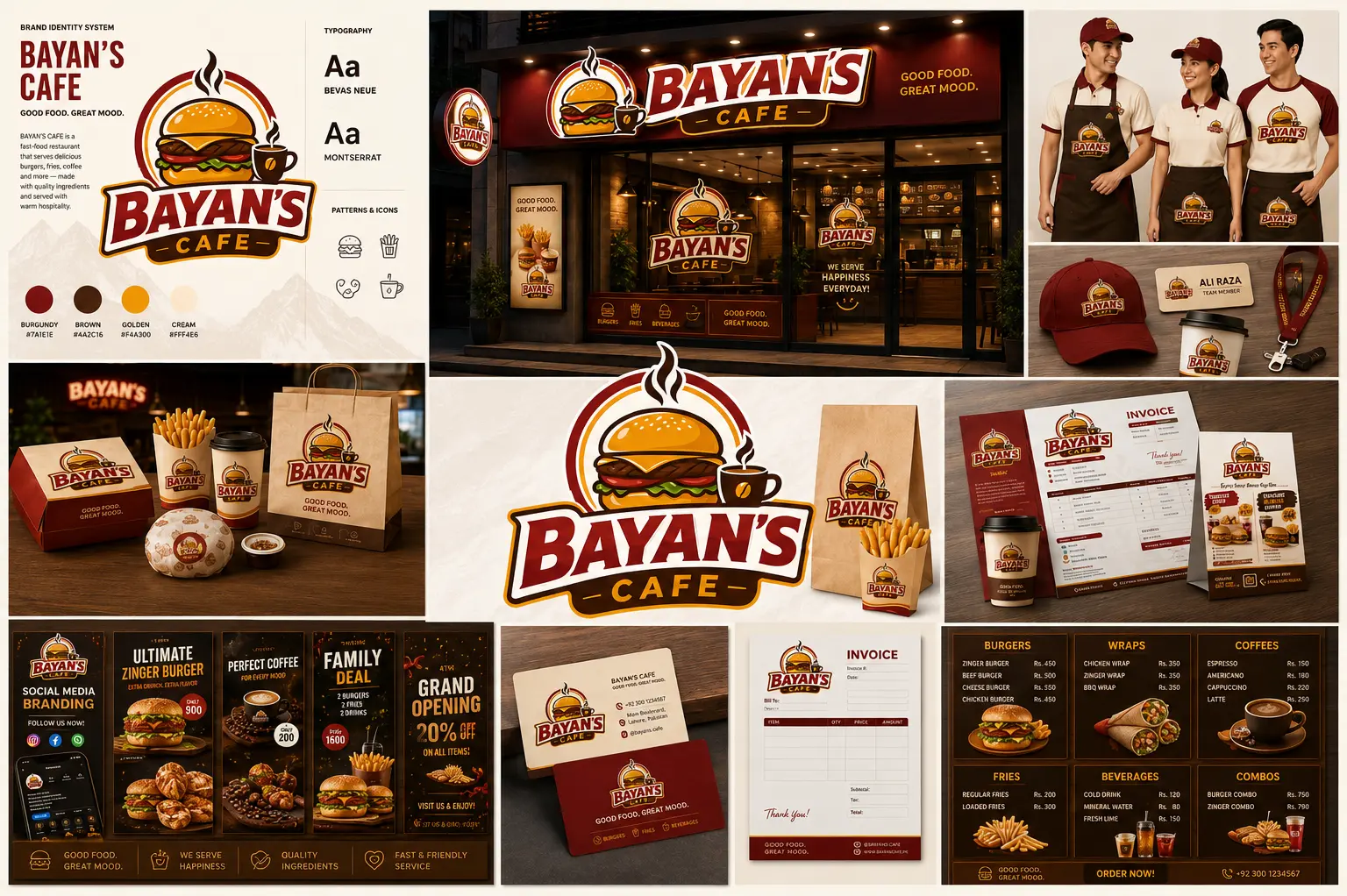 Bayan's Cafe Full Branding Kit